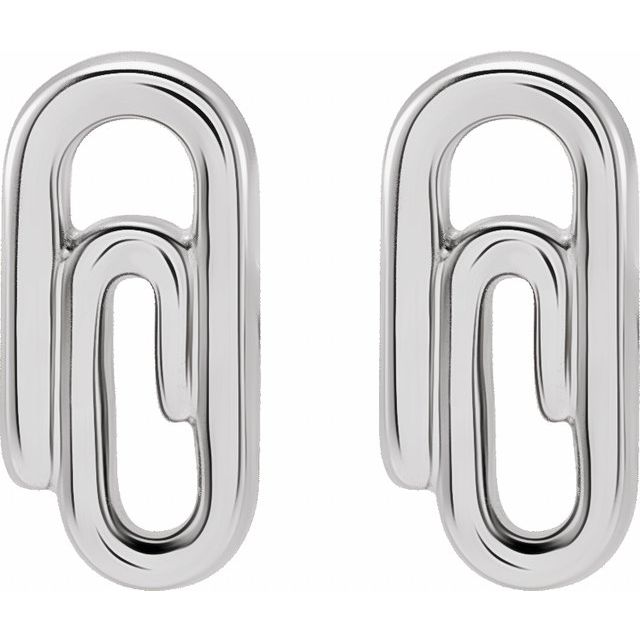 14K Paperclip Earrings