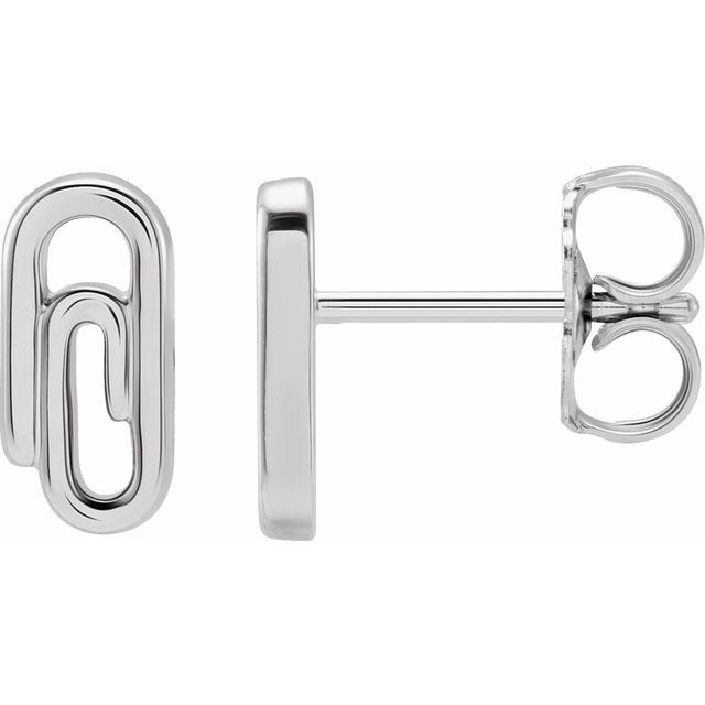 14K Paperclip Earrings