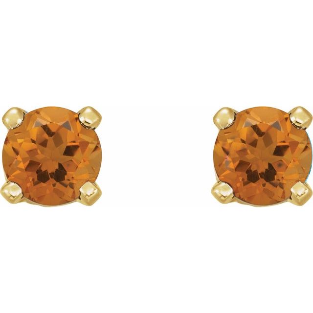 14K Natural Citrine Earrings