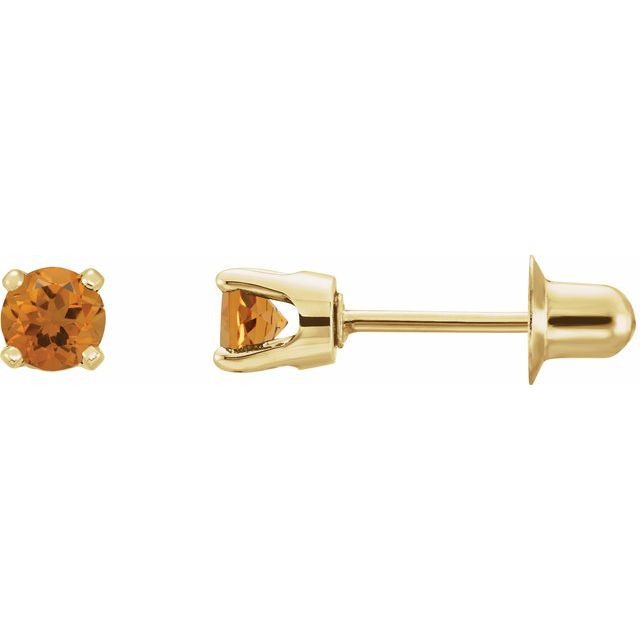 14K Natural Citrine Earrings