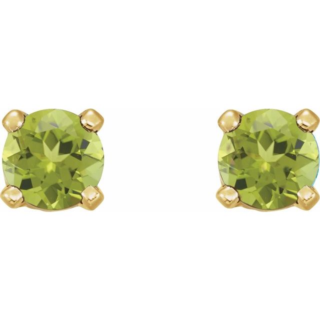 14K Natural Peridot Earrings