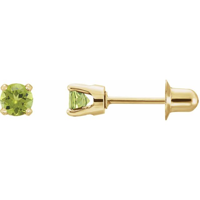 14K Natural Peridot Earrings