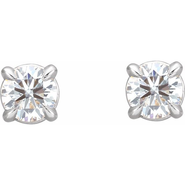 14K 3/8 CTW Natural Diamond Cocktail-Style Earrings