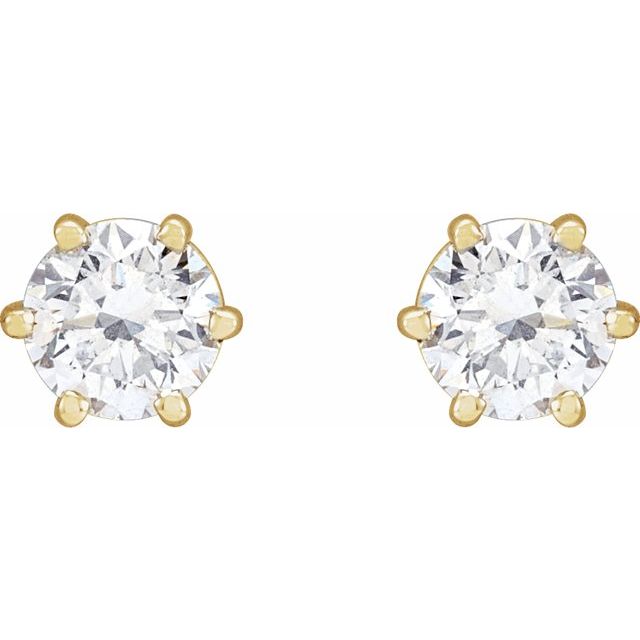 14K 1 CTW Lab-Grown Diamond Earrings