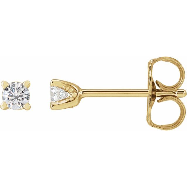 14K 1/8 CTW Lab-Grown Diamond Stud Earrings