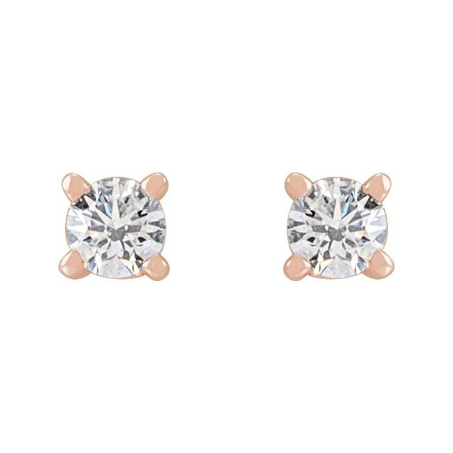 14K 1/8 CTW Natural Diamond Stud Earrings