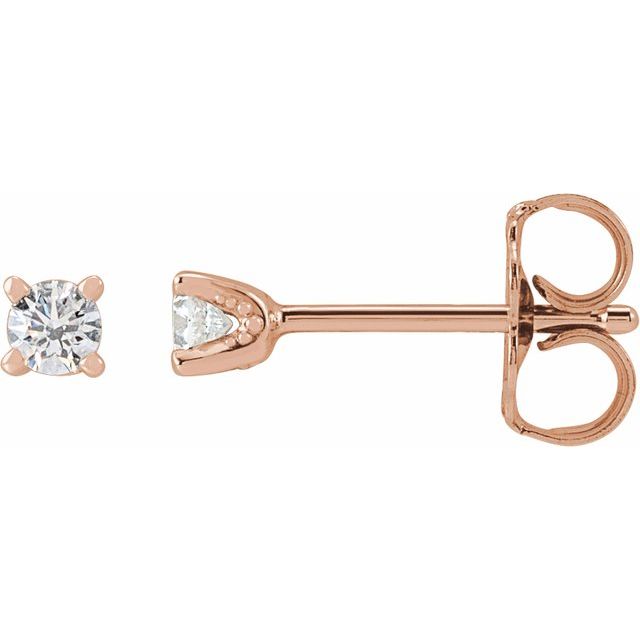 14K 1/8 CTW Natural Diamond Stud Earrings