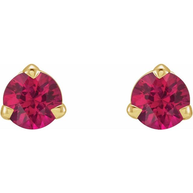 14K Natural Ruby Earrings