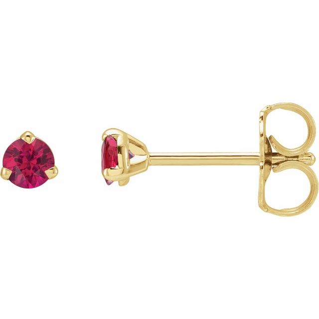 14K Natural Ruby Earrings