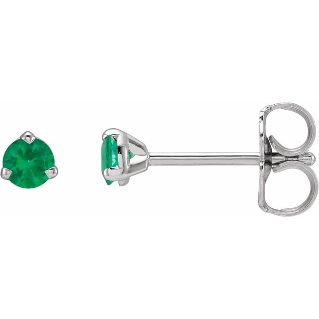 14K Natural Emerald Earrings
