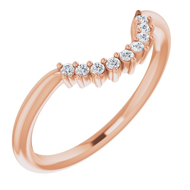 14K Rose .08 CTW Natural Diamond Band