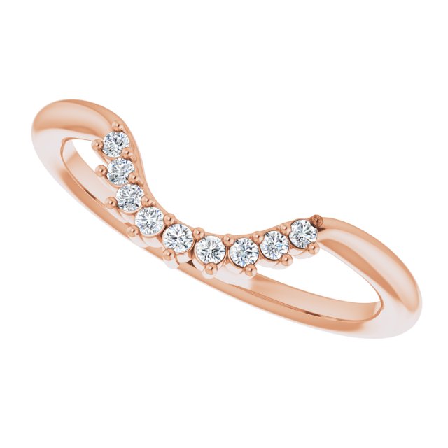 14K Rose .08 CTW Natural Diamond Band