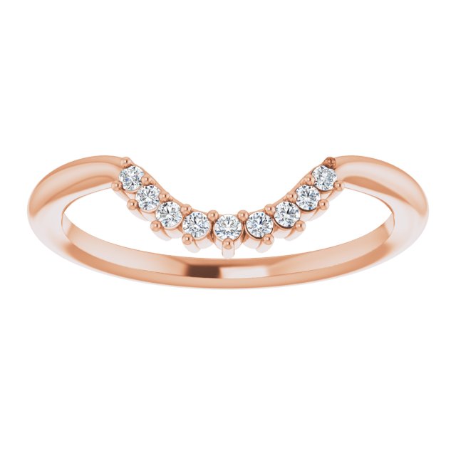 14K Rose .08 CTW Natural Diamond Band