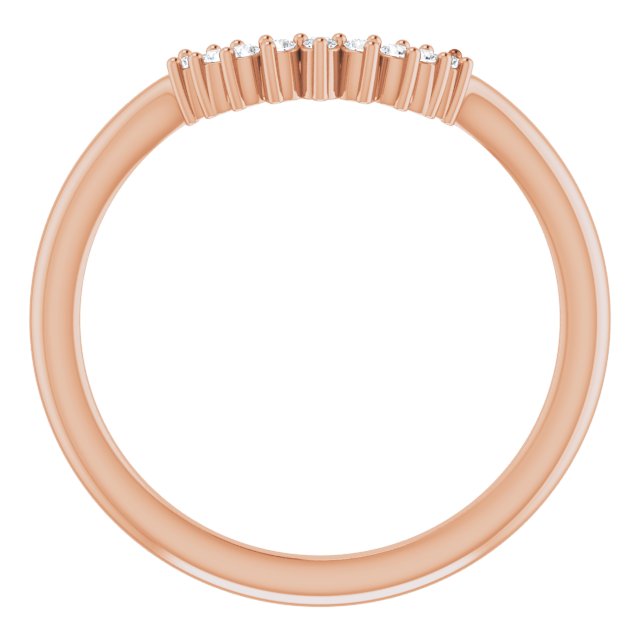 14K Rose .08 CTW Natural Diamond Band