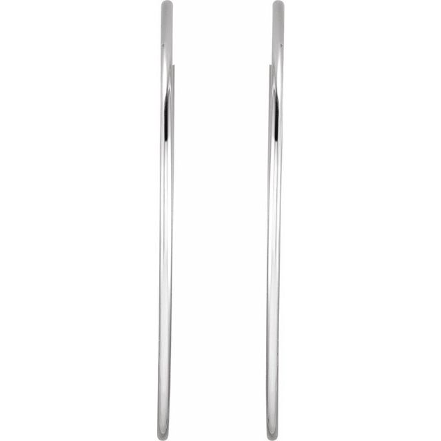 Sterling Silver Endless Tube Hoop Earrings
