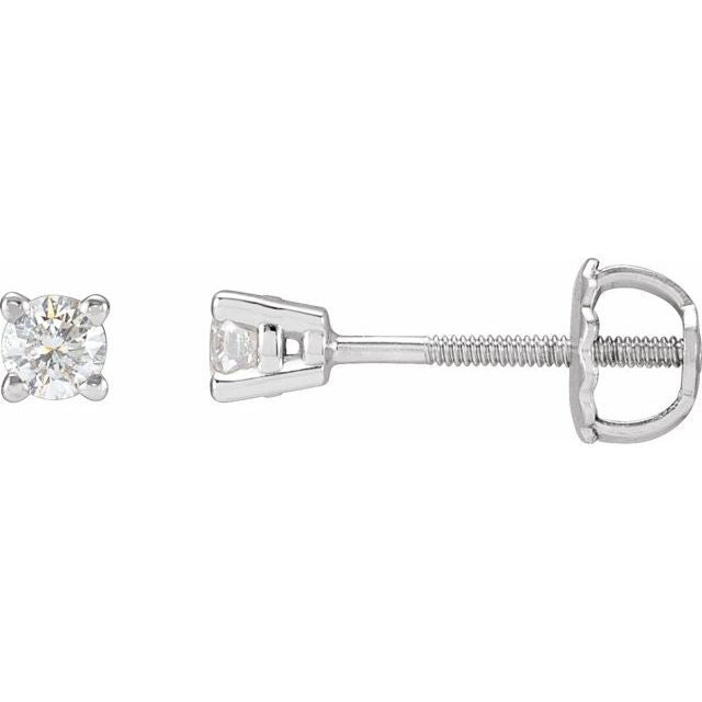 14K 1/4 CTW Natural Diamond Stud Earrings