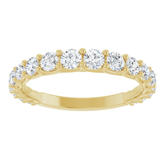 14K Yellow 1 CTW Natural Diamond Matching Band