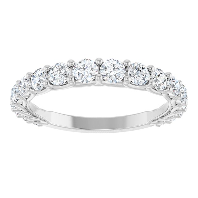 14K White 1 CTW Lab-Grown Diamond Matching Band