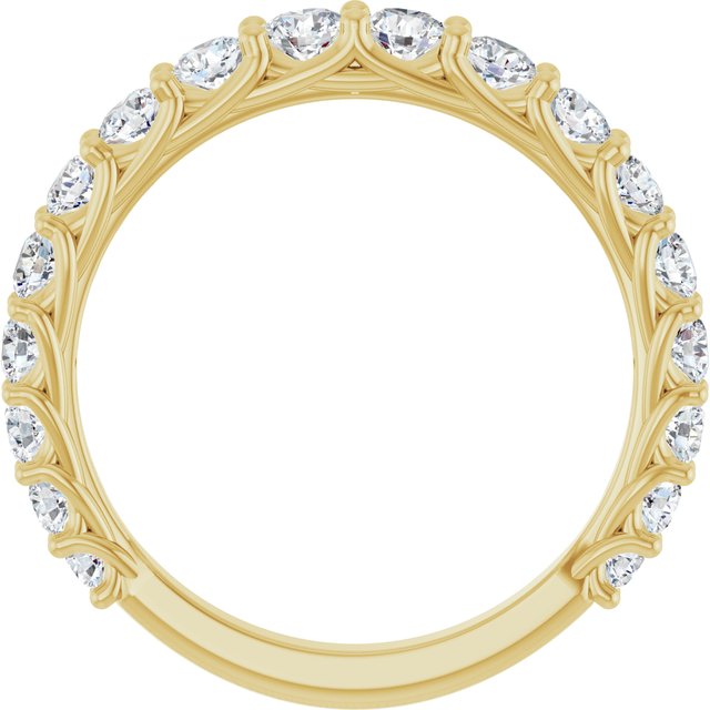 14K Yellow 1 CTW Natural Diamond Matching Band