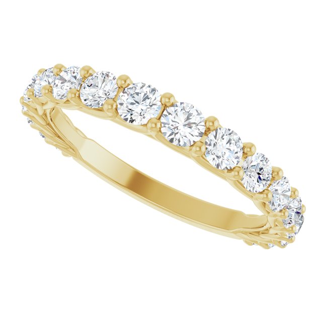 14K Yellow 1 CTW Natural Diamond Matching Band