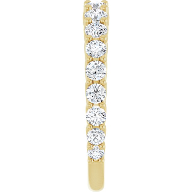 14K Yellow 1 CTW Natural Diamond Matching Band