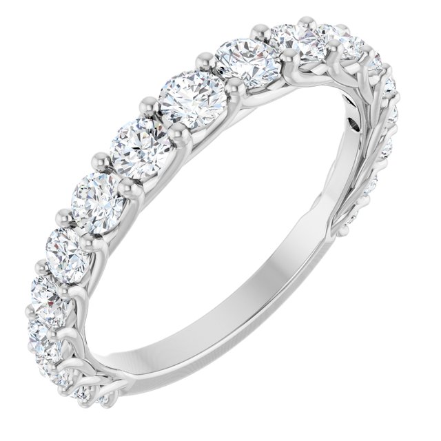 14K White 1 CTW Lab-Grown Diamond Matching Band