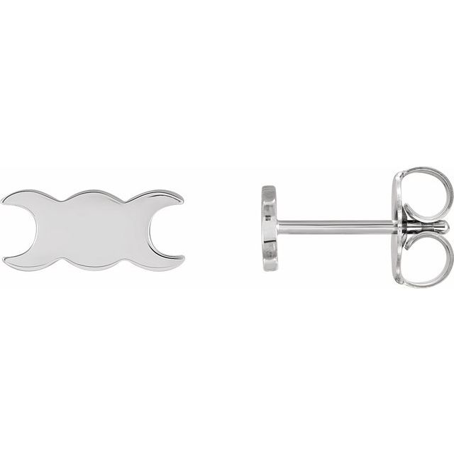 14K Petite Triple Goddess Earrings