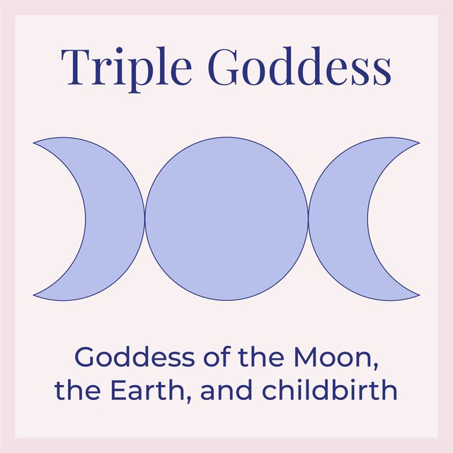 14K Petite Triple Goddess Earrings