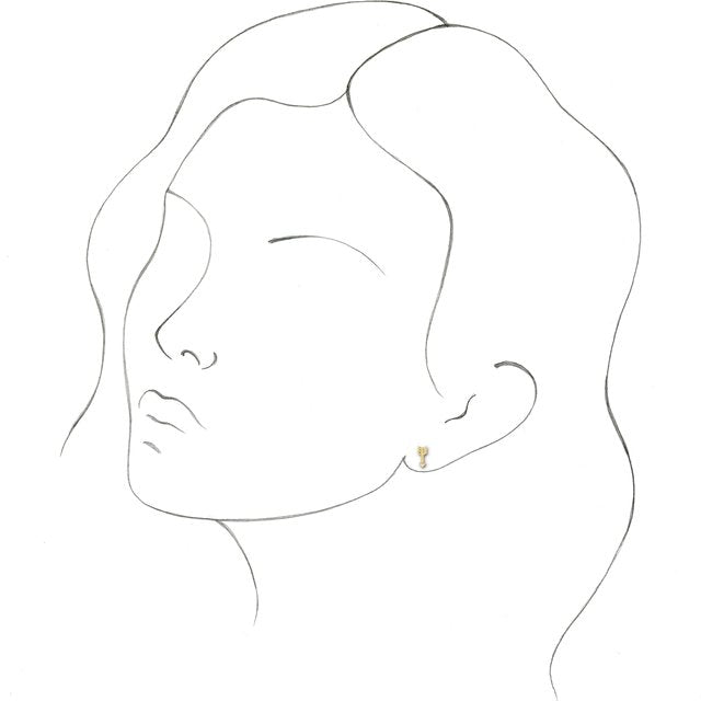14K Arrow Stud Earrings