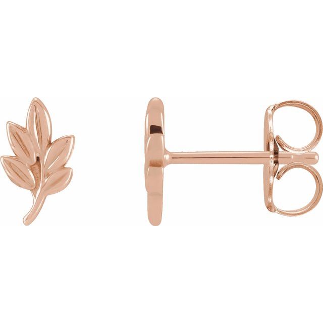 14K Right Leaf Earring