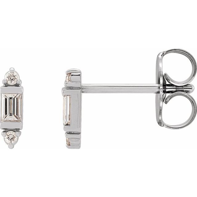 14K 1/10 CTW Natural Diamond Earrings
