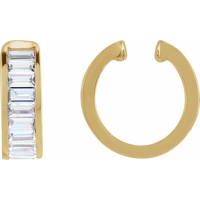 14K 3/4 CTW Lab-Grown Diamond Ear Cuff