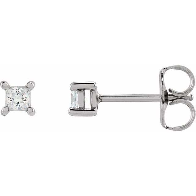 14K Square 1/5 CTW Lab-Grown Diamond Earrings