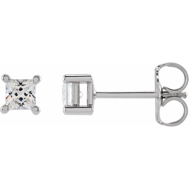 14K Square 1/3 CTW Lab-Grown Diamond Earrings