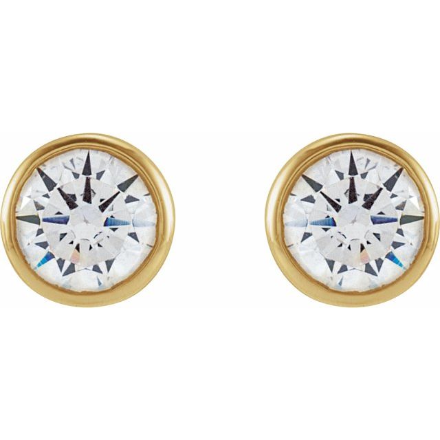 14K Round 1/2 CTW Lab-Grown Diamond Earrings