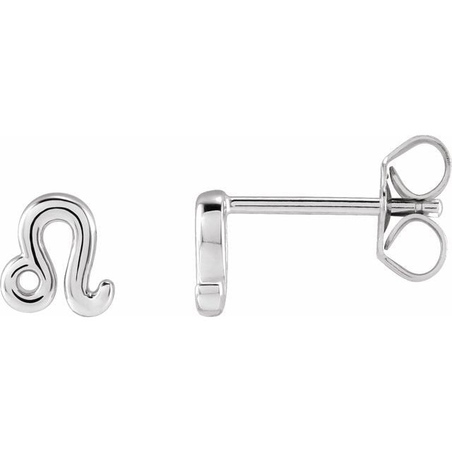 14K Leo Zodiac Earrings