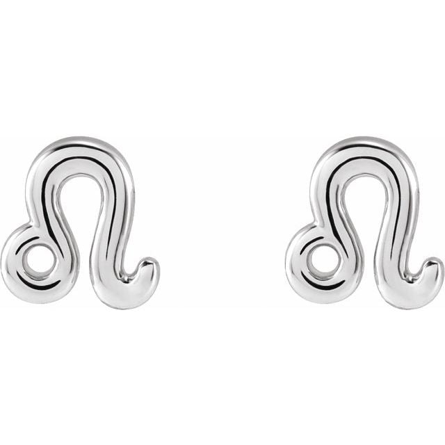 14K Leo Zodiac Earrings