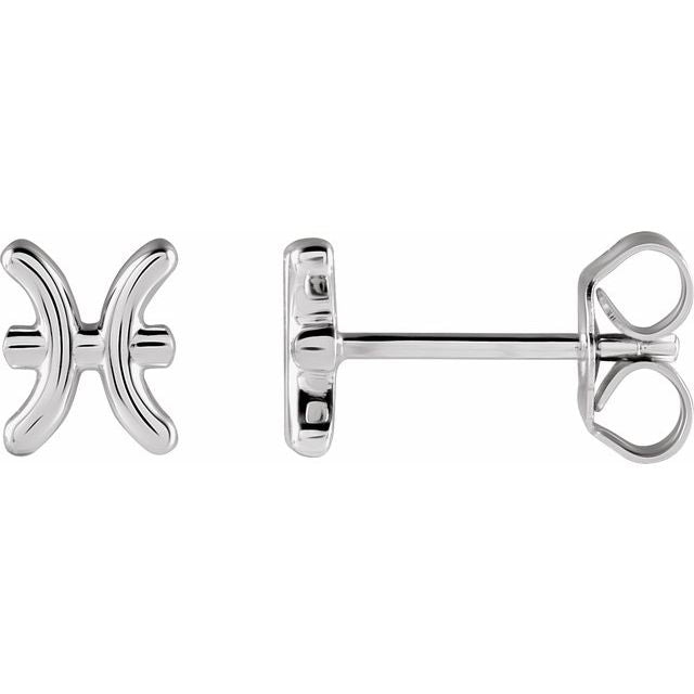 14K Pisces Zodiac Earrings