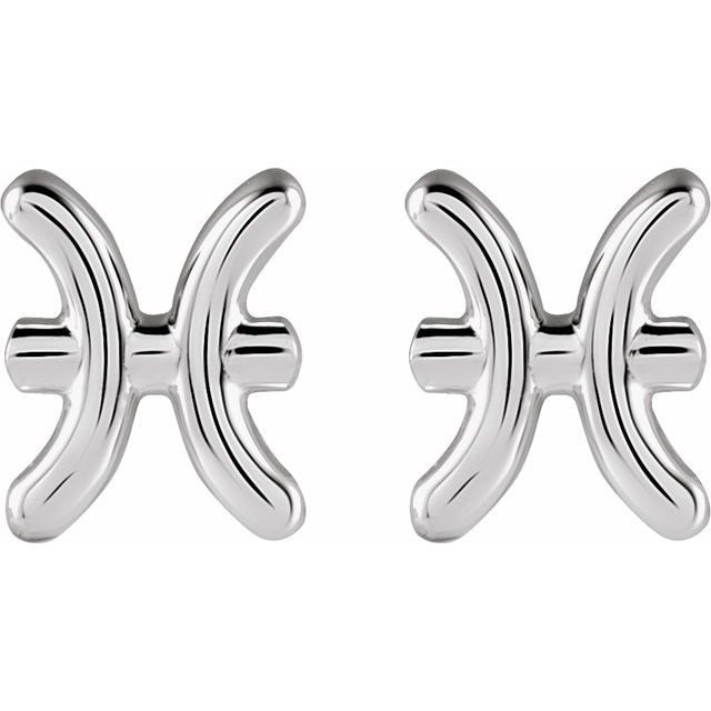 14K Pisces Zodiac Earrings