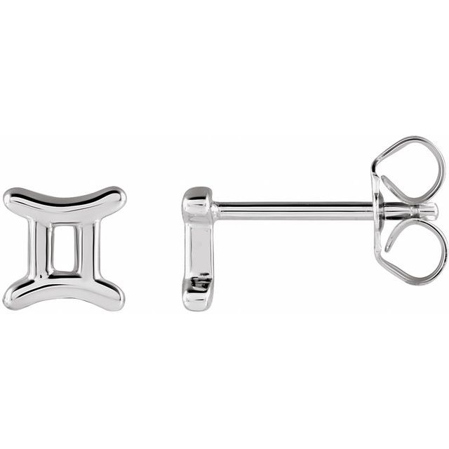 14K Gemini Zodiac Earrings