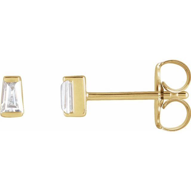 14K 1/8 CTW Lab-Grown Diamond Channel-Set Earrings