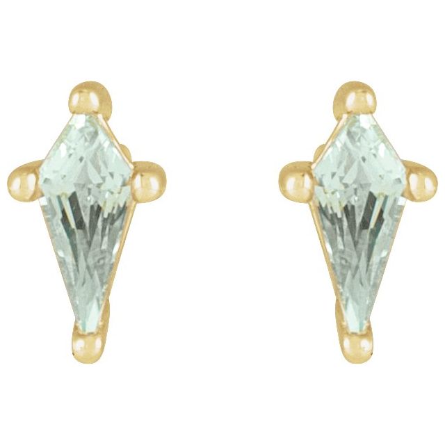 14K Lab-Grown Green Sapphire Earrings