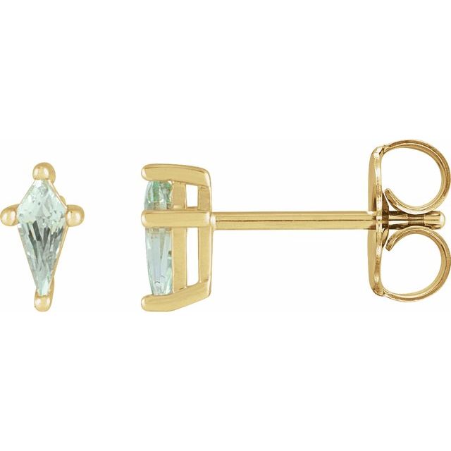 14K Lab-Grown Green Sapphire Earrings