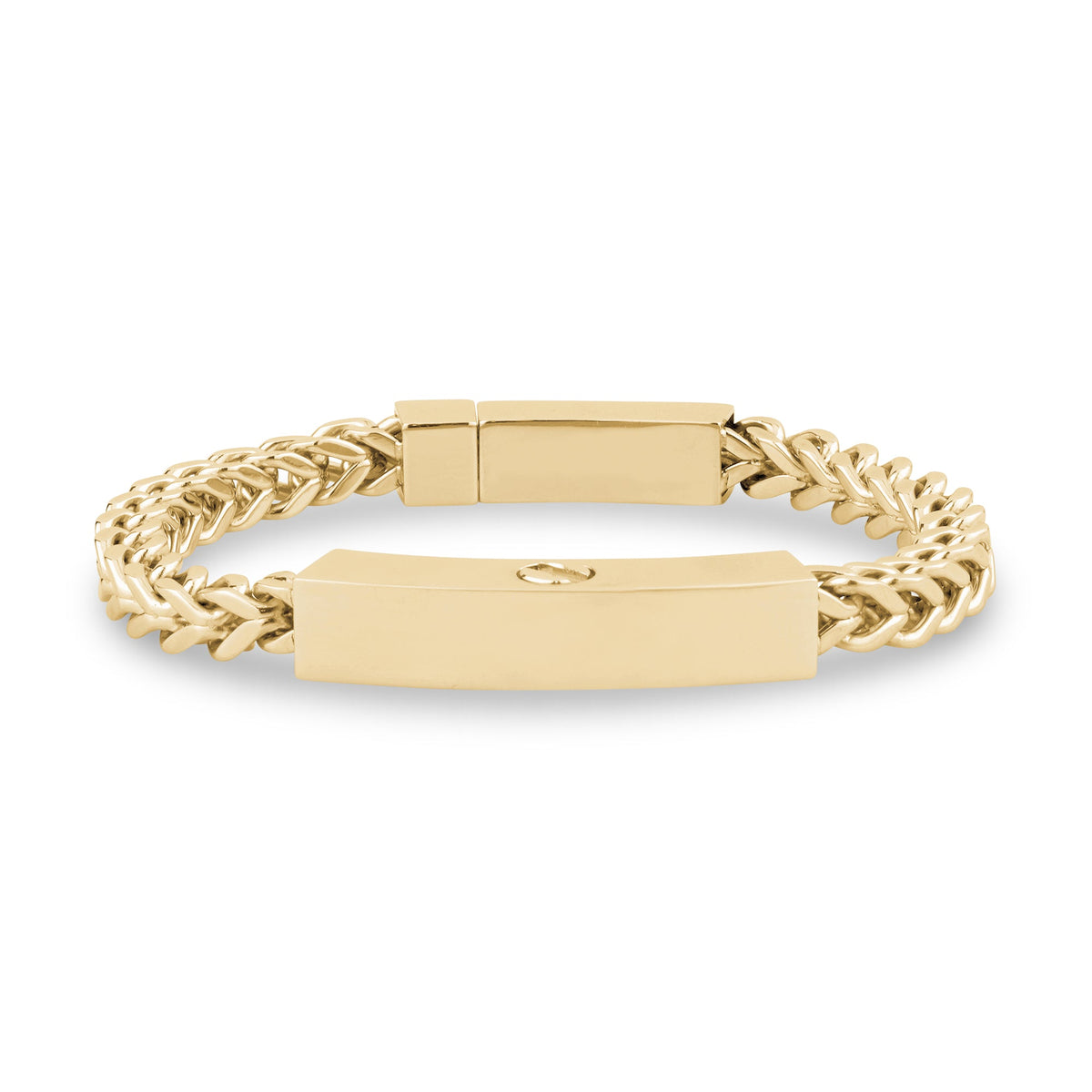 Franco Link Cremation Id Bracelet (6Mm) - Gold