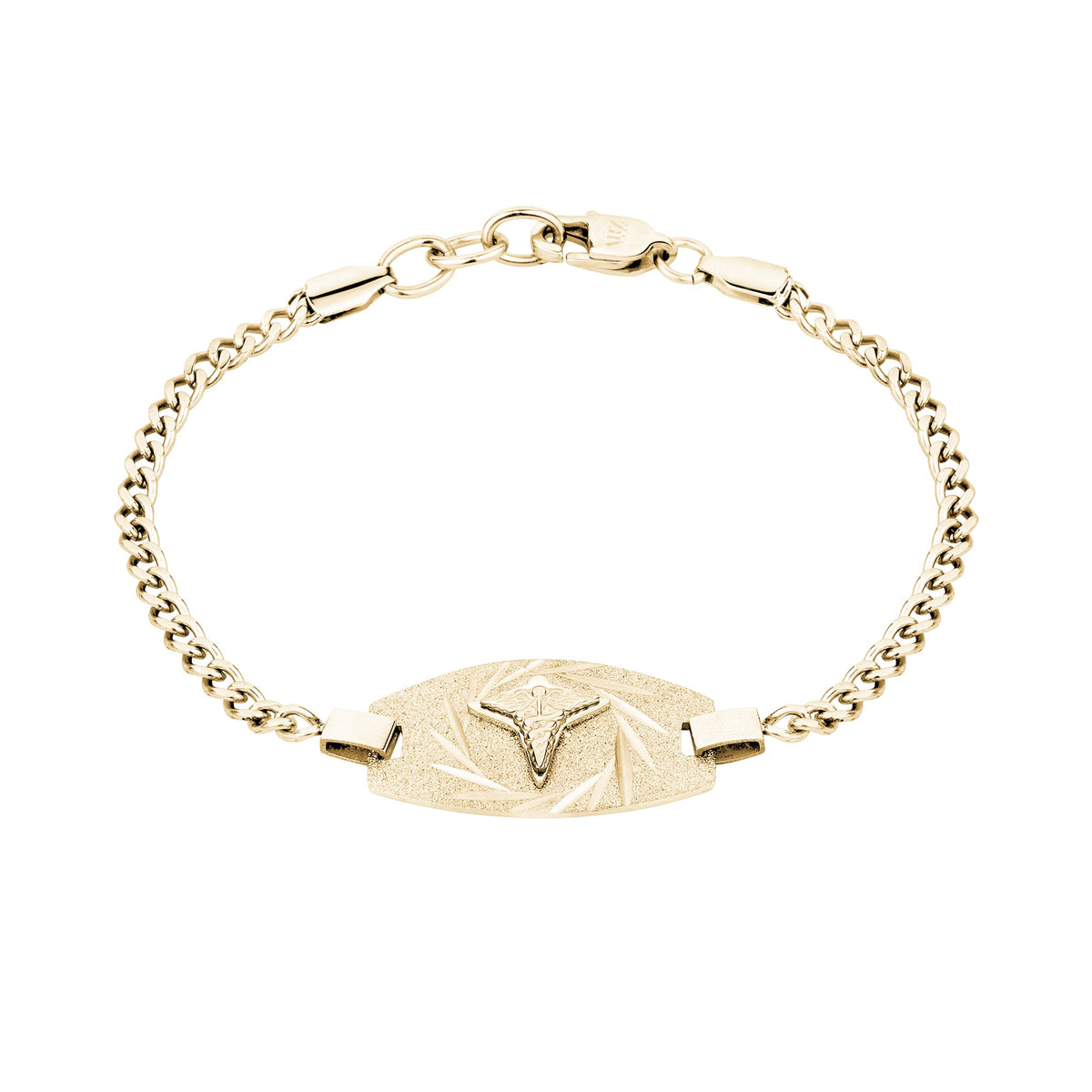 Curb Link Medical Bracelet - Gold