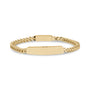 Slim Franco Link Cremation Id Bracelet (4Mm) - Gold
