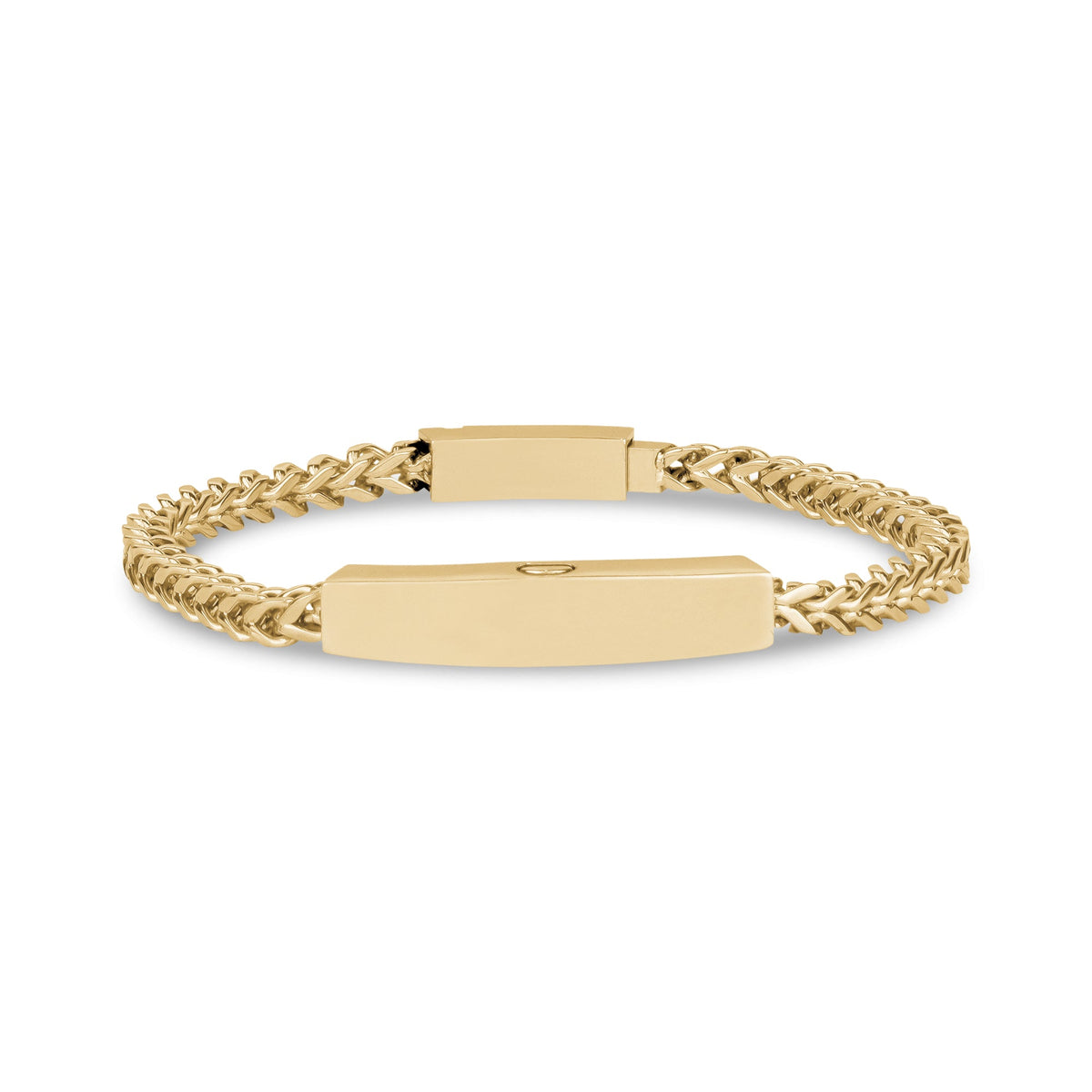 Slim Franco Link Cremation Id Bracelet (4Mm) - Gold