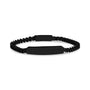 Slim Franco Link Cremation Id Bracelet (4Mm) - Black