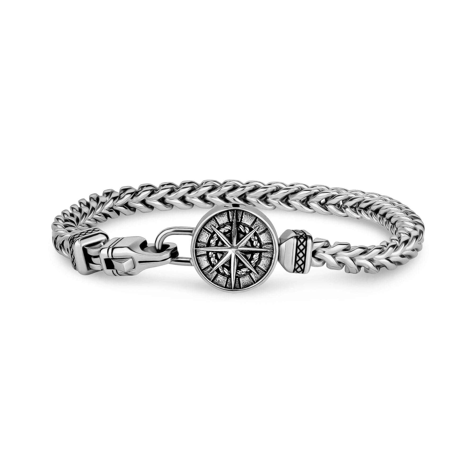 FRANCO COMPASS CREMATION BRACELET (5MM)
