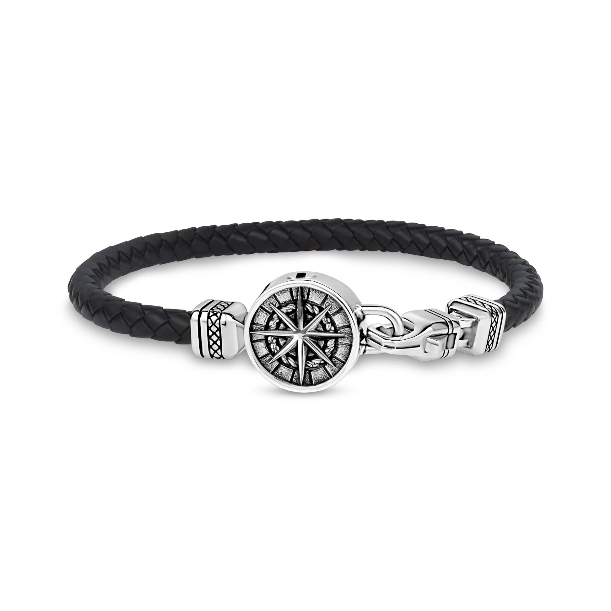 CREMATION COMPASS RUBBER BRACELET (5MM)